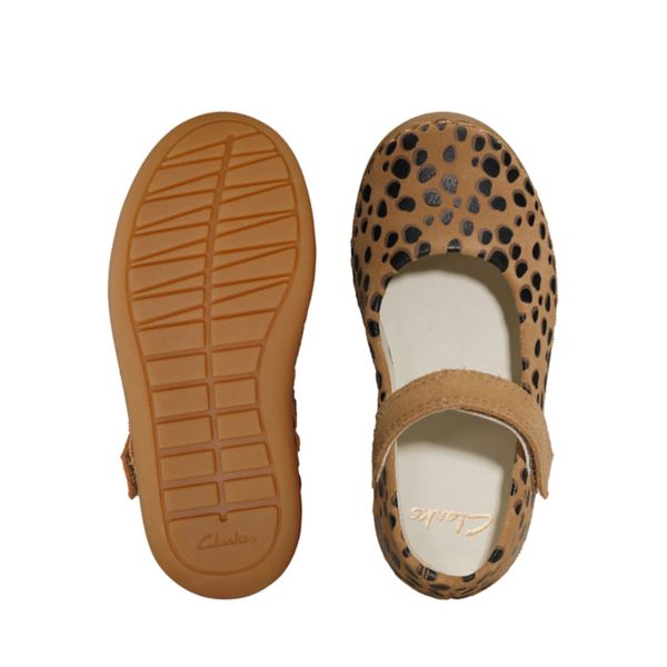 Clarks Girls Skylark Tap Toddler Casual Shoes Animal Print | CA-2390875